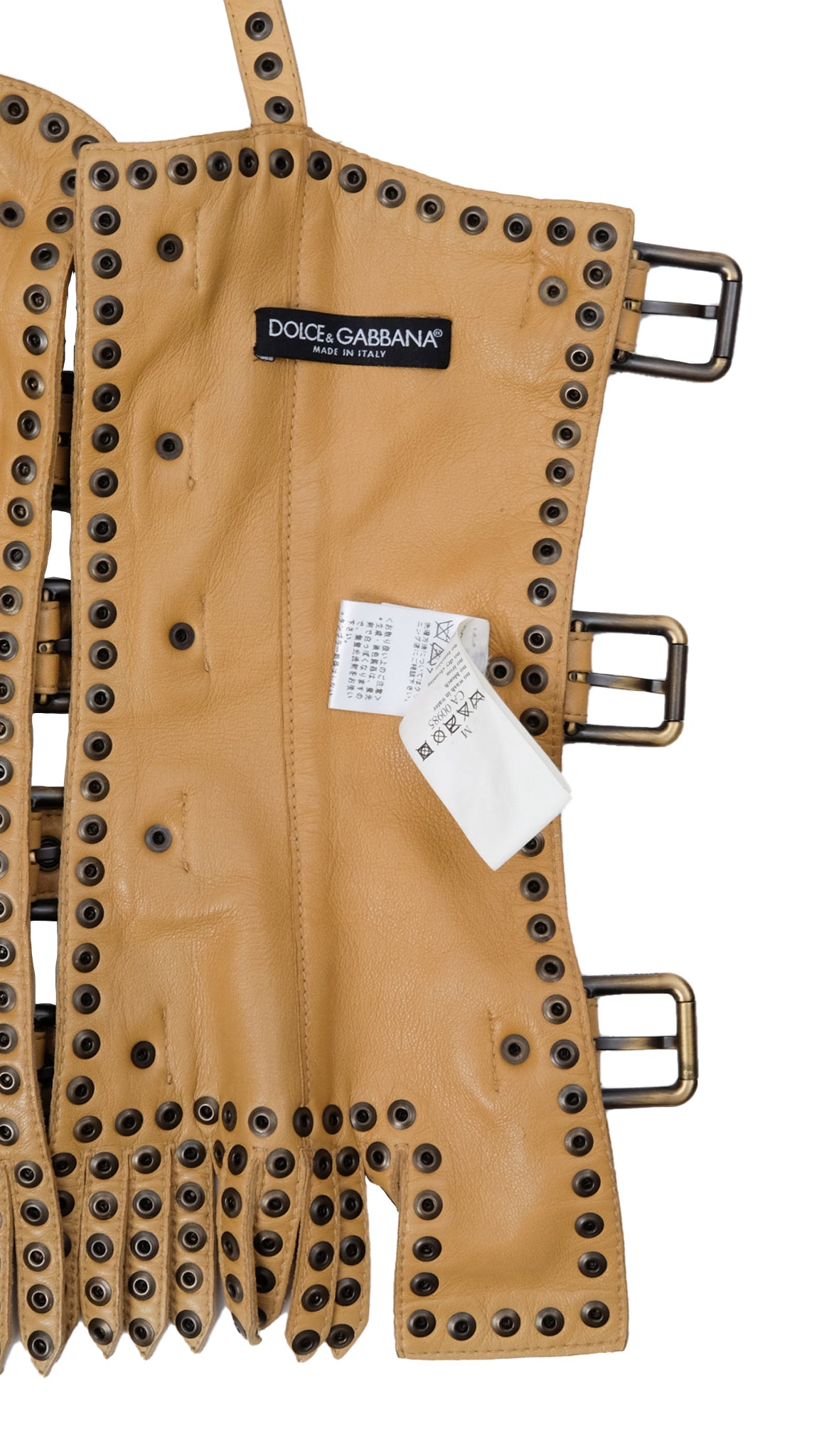 Dolce & Gabbana Spring-Summer 2003 Bondage Leather Buckle Corset